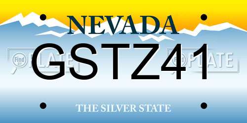 GSTZ41 Nevada License Plate