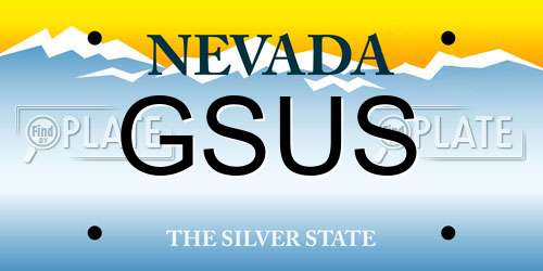 GSUS Nevada License Plate