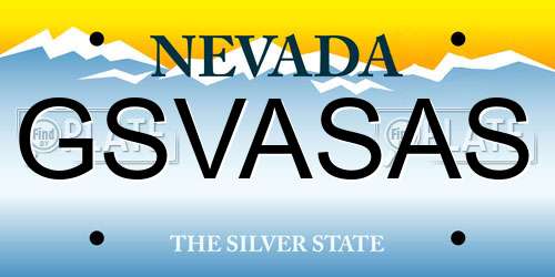 GSVASAS Nevada License Plate