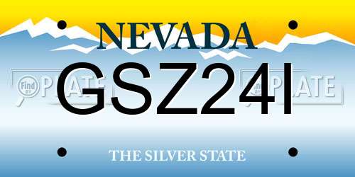 GSZ24I Nevada License Plate