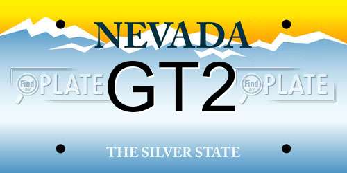GT2 Nevada License Plate