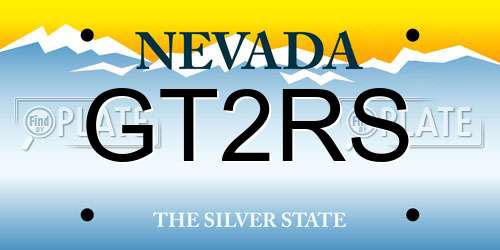 GT2RS Nevada License Plate