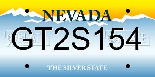 GT2S154 Nevada License Plate