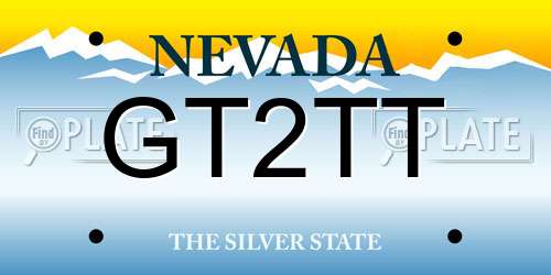 GT2TT Nevada License Plate