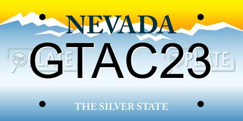 GTAC23 Nevada License Plate