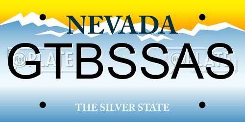GTBSSAS Nevada License Plate