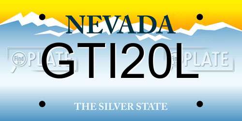 GTI20L Nevada License Plate