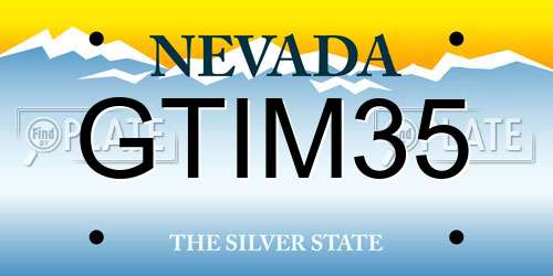 GTIM35 Nevada License Plate