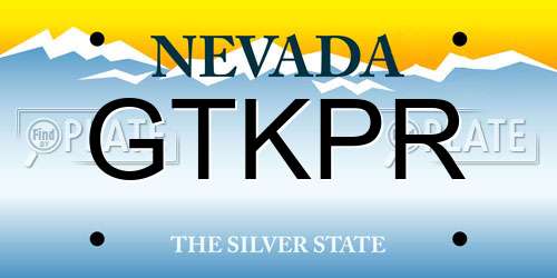 GTKPR Nevada License Plate