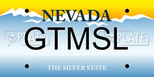GTMSL Nevada License Plate