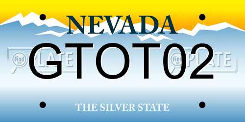 GTOT02 Nevada License Plate
