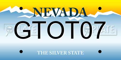 GTOT07 Nevada License Plate