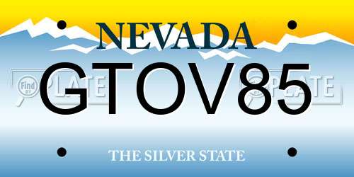GTOV85 Nevada License Plate
