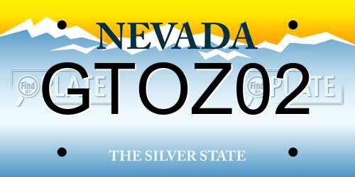 GTOZ02 Nevada License Plate
