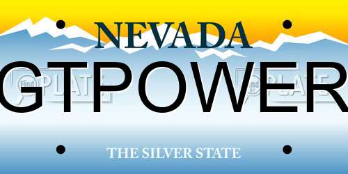 GTPOWER Nevada License Plate