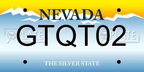 GTQT02 Nevada License Plate