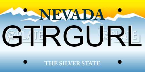 GTRGURL Nevada License Plate