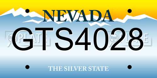 GTS4028 Nevada License Plate