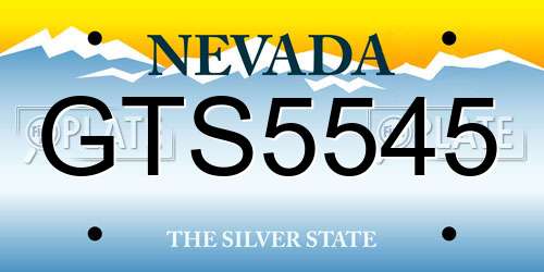 GTS5545 Nevada License Plate