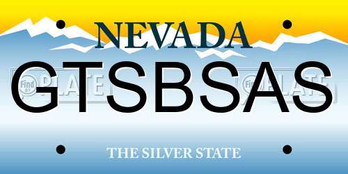 GTSBSAS Nevada License Plate