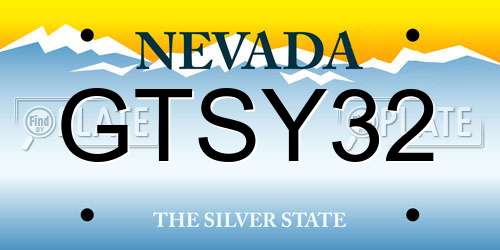 GTSY32 Nevada License Plate