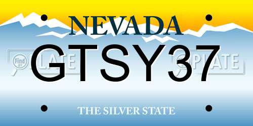 GTSY37 Nevada License Plate