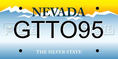 GTTO95 Nevada License Plate