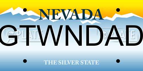 GTWNDAD Nevada License Plate