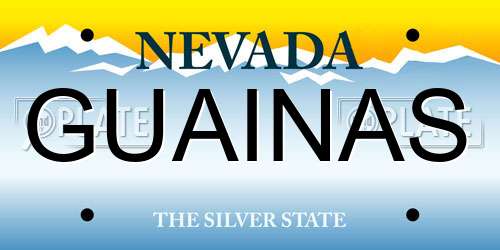 GUAINAS Nevada License Plate