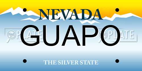 GUAPO Nevada License Plate