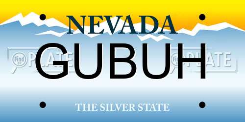 GUBUH Nevada License Plate