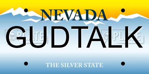 GUDTALK Nevada License Plate