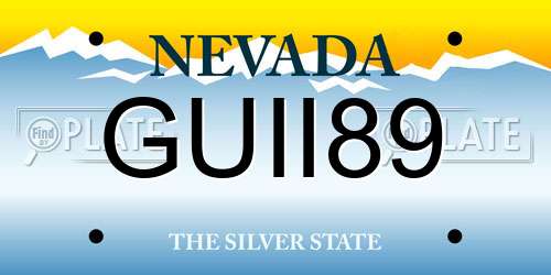 GUII89 Nevada License Plate