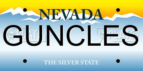 GUNCLES Nevada License Plate