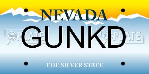 GUNKD Nevada License Plate
