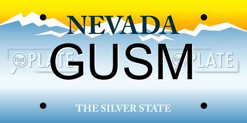 GUSM Nevada License Plate