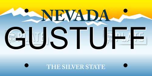 GUSTUFF Nevada License Plate