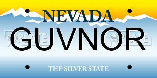 GUVNOR Nevada License Plate