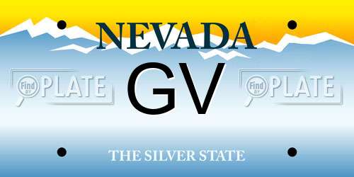 GV Nevada License Plate