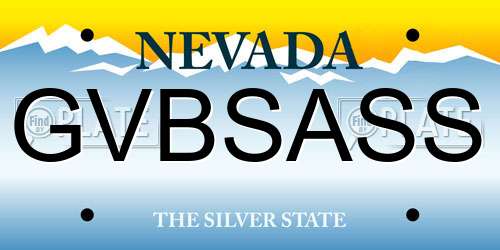 GVBSASS Nevada License Plate