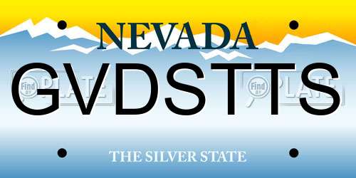 GVDSTTS Nevada License Plate