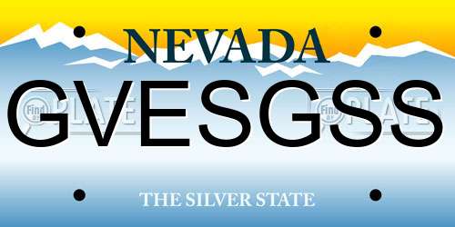 GVESGSS Nevada License Plate