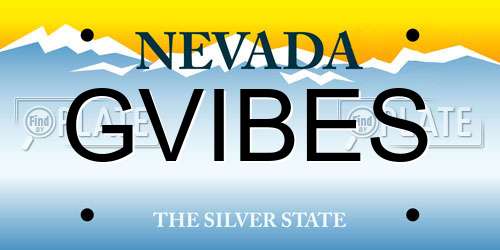 GVIBES Nevada License Plate