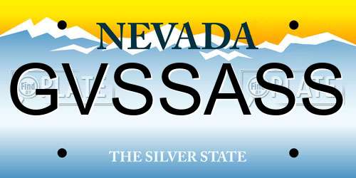 GVSSASS Nevada License Plate
