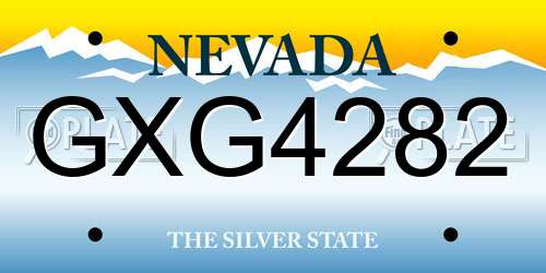 GXG4282 Nevada License Plate