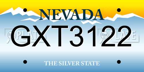 GXT3122 Nevada License Plate