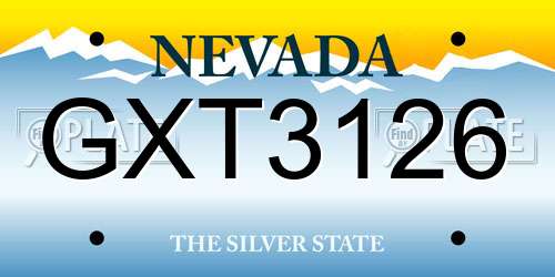 GXT3126 Nevada License Plate