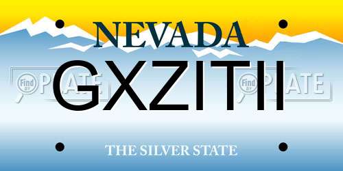 GXZITII Nevada License Plate