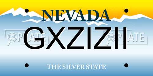 GXZIZII Nevada License Plate