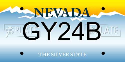 GY24B Nevada License Plate